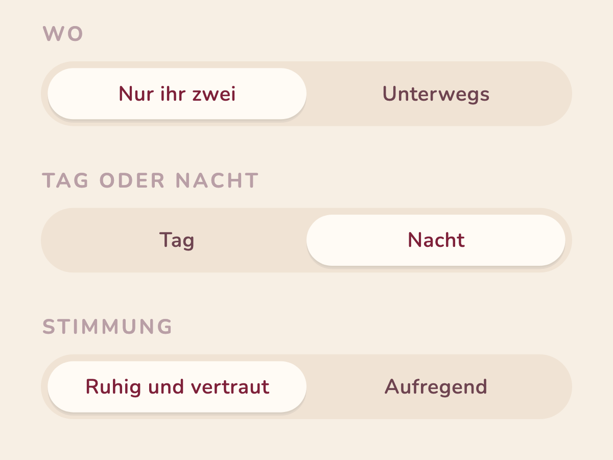 Der Bildschirm zum Planen eines Dates in Spice My Date