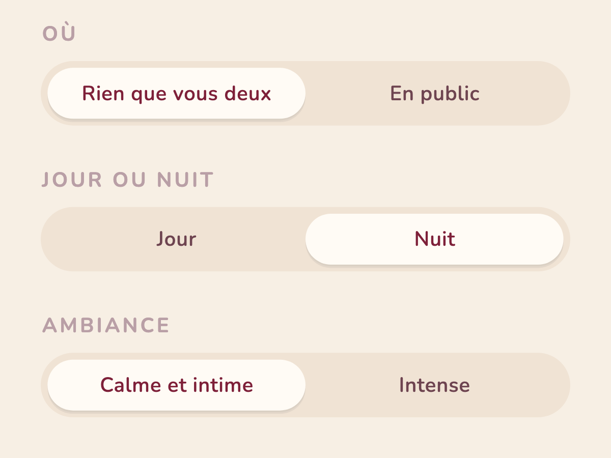 L'écran pour préparer un rendez-vous dans Spice My Date
